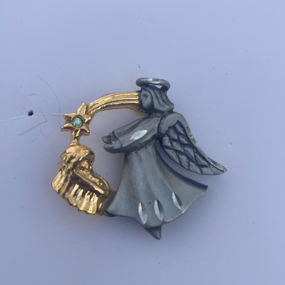 Angel and baby pin